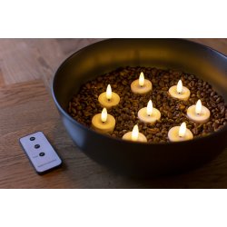 LED vrmeljus, vit, 8 st.inkl.fjrrkontroll