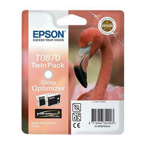 Epson T0870 GO Combo Pack 2 pcs Ink cartridge - C13T08704010 Original - Gloss Optimizer 22,8 ml