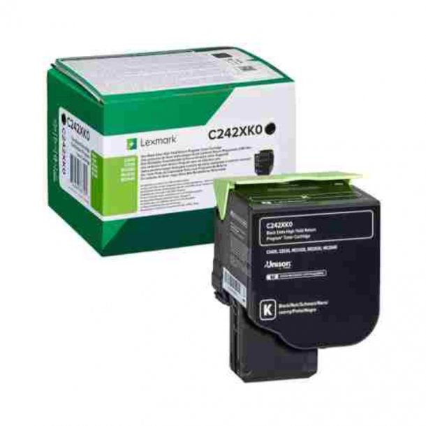 Lexmark MC 2425 - C242XK0 toner svart 6000 sidor, original