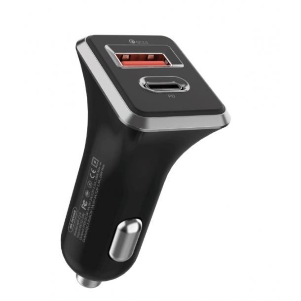 SERO Adapter til bil, USB 3.1A, Sort 
