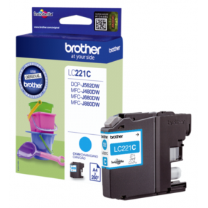 Brother ink cartridge LC221C cyan 3,9 ml, original