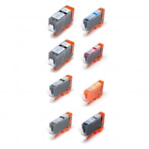 Kompatible blkpatroner Canon PGI-525 / CLI-526 - 4529B001, 8 stk. rabatpakke 96 ml