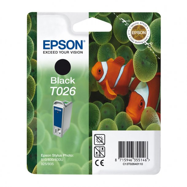 Epson T026 BK Original bl&auml;ckpatron (16 ml)