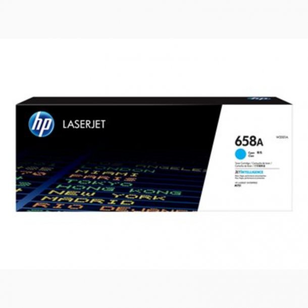 HP 658A C Toner - W2001A Original - Cyan 6000 sider