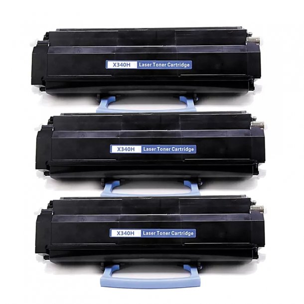 Lexmark X340H BK combo pack 3 stk Toner - X340H21G Kompatibel - Sort 18000 sider