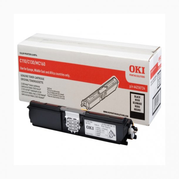 OKI C110/C130 BK Toner - 44250724 Original - Black 2500 pages