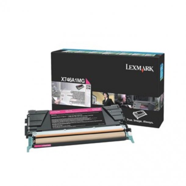 Lexmark X 746/748 M prebate Toner - X746A1MG Original - Magenta 7000 sider