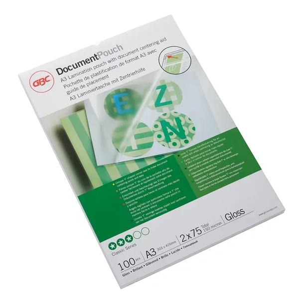 GBC Lamineringslomme 125my, A3, 100 stk