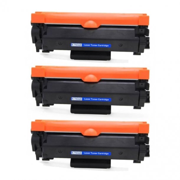 Brother TN 2420 BK Combo Pack 3 pcs Toner - B2420P Compatible - Black 9000 pages