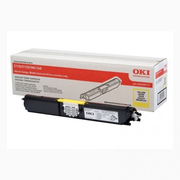 OKI C110/C130 Y Toner - 44250717 Original - Gul 1500 sider