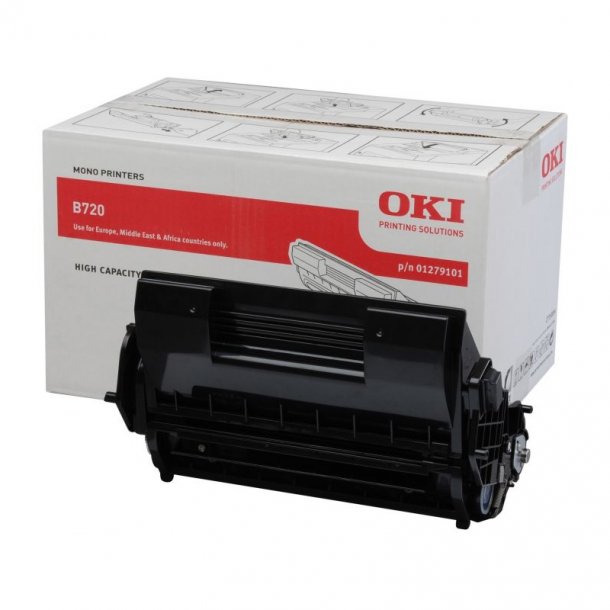 OKI B 720/730 BK Toner - 01279101 Original - Svart 20000 sider