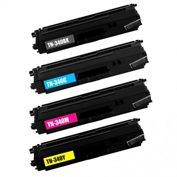 Brother TN340 Combo Pack 4 pcs laser toner - Compatible - BK/C/M/Y 7000 pages