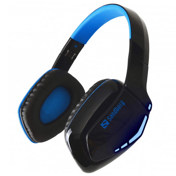 Sandberg Blue Storm trdls Headset Over-Ear, Sort/Bl 
