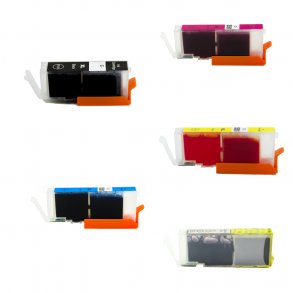 Kompatibel blkpatroner Canon CLI 551 XL - 6443B001, 5 stk. rabatpakke 60 ml