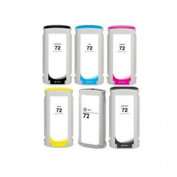 HP 72 Combo Pack 6 pcs Ink cartridge - Compatible - PBK/MBK/BK/C/M/Y 780 ml