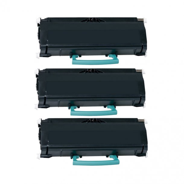 Lexmark E360 BK combo pack 3 stk Toner - E360H11E Kompatibel - Sort 27000 sider