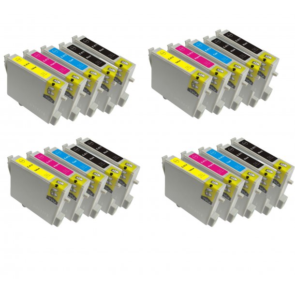 Epson T0611/T0612/T0613/T0614 Ink Cartridge Combo Pack 20 pcs - Compatible - BK/C/M/Y 364 ml