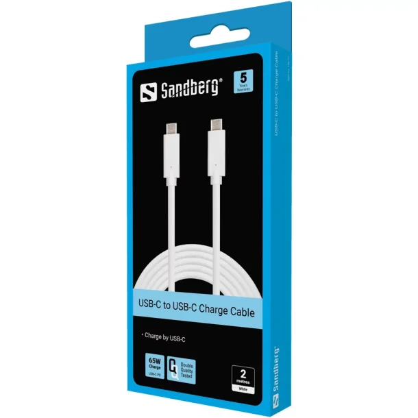 Sandberg USB-C Charge Cable 2M, 65W