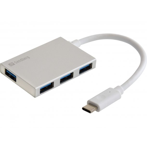 Sandberg USB-C til 4 x USB 3.0 Pocket Hub converter