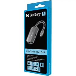 Sandberg USB-C 6in1 Travel Dock