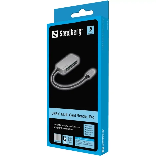 Sandberg USB-C Multi Card Reader Pro