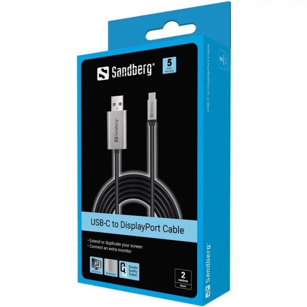 Sandberg USB-C to DisplayPort Cable 2M 