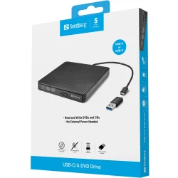 Sandberg USB-C/A DVD Drive