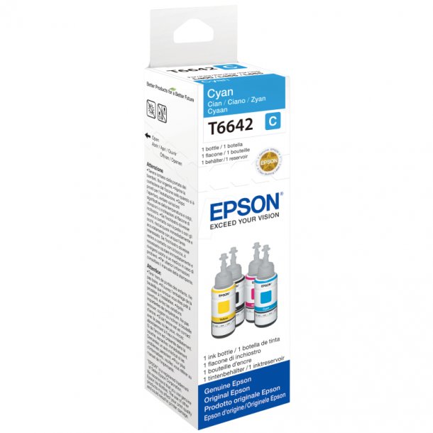 Epson T6642 C Refill blekkbeholder - C13T664240 Original - Cyan 70 ml