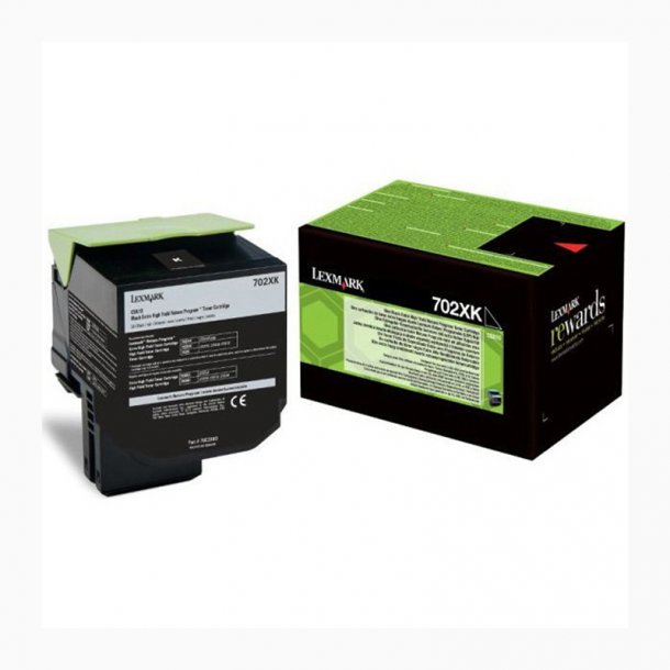 Lexmark 702XK BK Toner - 70C2XK0 Original - Black 8000 pages