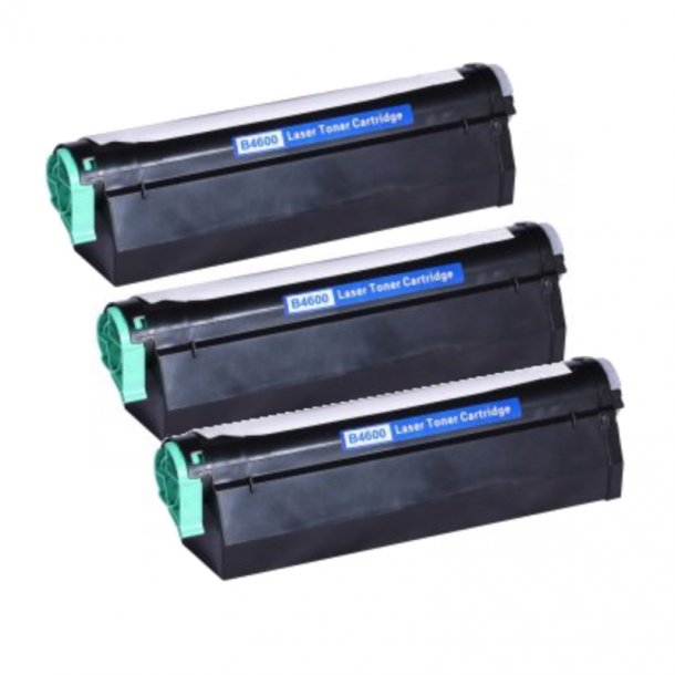 OKI B4600 BK combo pack 3 stk Toner - 43502001/ 43502002 Kompatibel - Sort 21000 sider