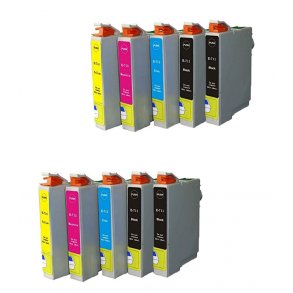 Pixojet bläckpatroner Epson T0711 - T0714, T0891 - T0894 - C13T07114011, 10 st. rabattpaket 141 ml