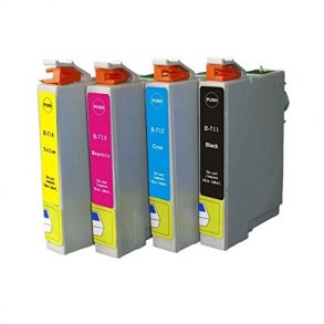 Pixojet bläckpatroner Epson T0711 - T0714, T0891 - T0894 - C13T07114011, 4 st. rabattpaket 55,5 ml