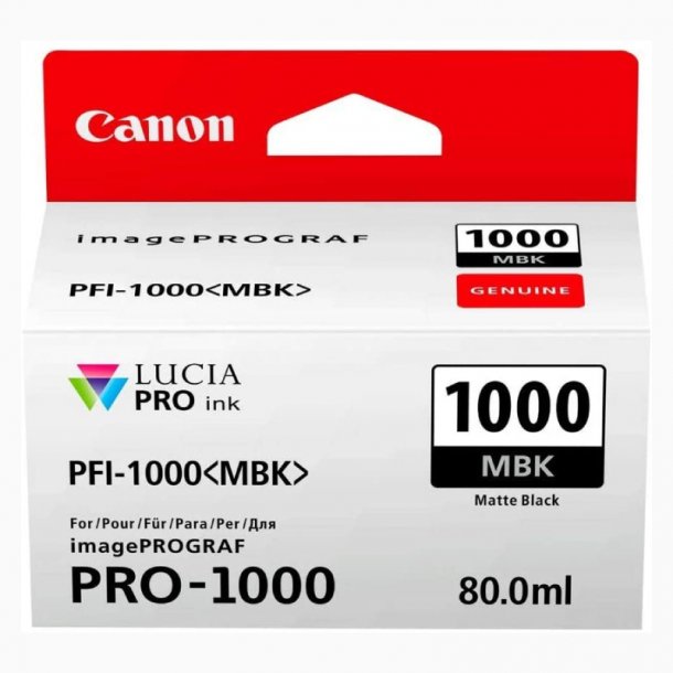 Canon PFI-1000 MBK Original Bl&auml;ckpatron (80 ml)