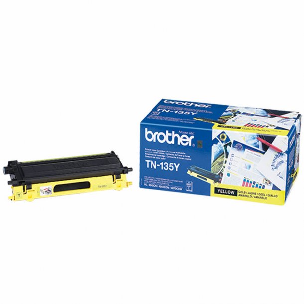 Brother TN135 Y gul Lasertoner, Original