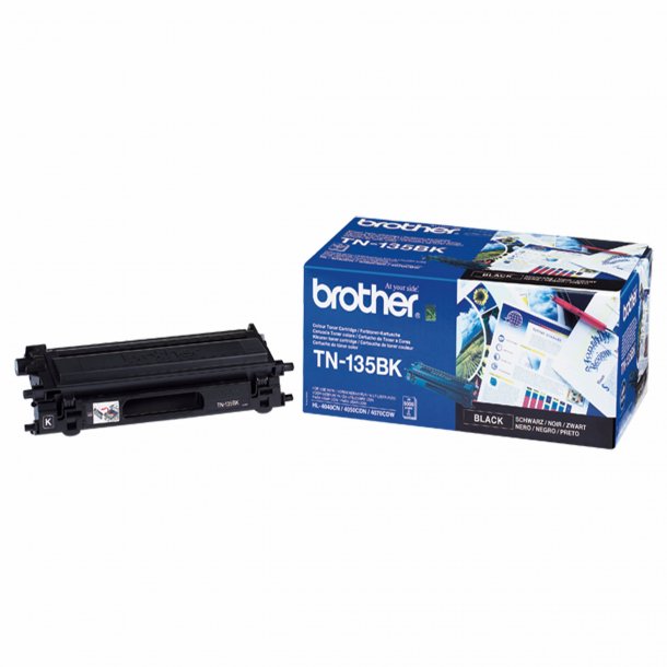 Brother TN135 BK svart Lasertoner, Original