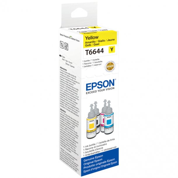 Epson T6644 Y Refill blekkbeholder - C13T664440 Original - Gul 70 ml