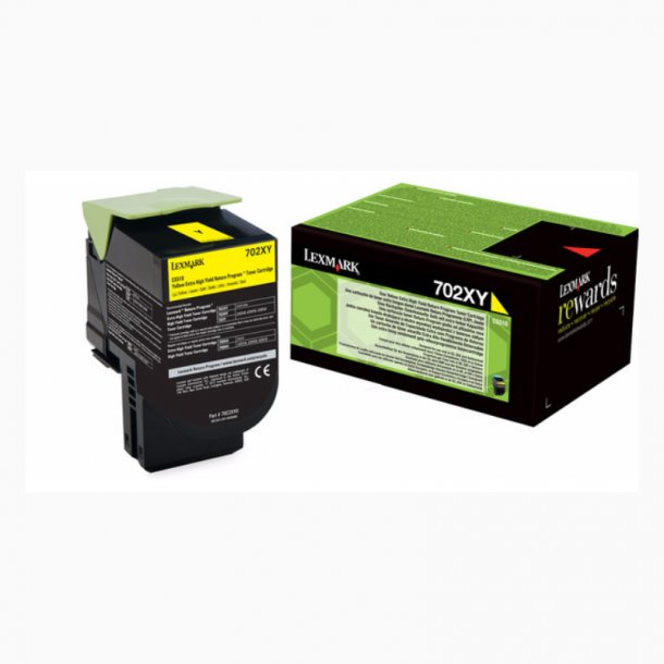 Lexmark 702XY Y Toner - 70C2XY0 Original - Gul 4000 sider