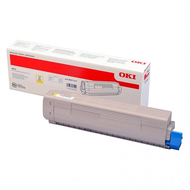 OKI C813 Y Toner - 46471113 Original - Gul 5000 sider