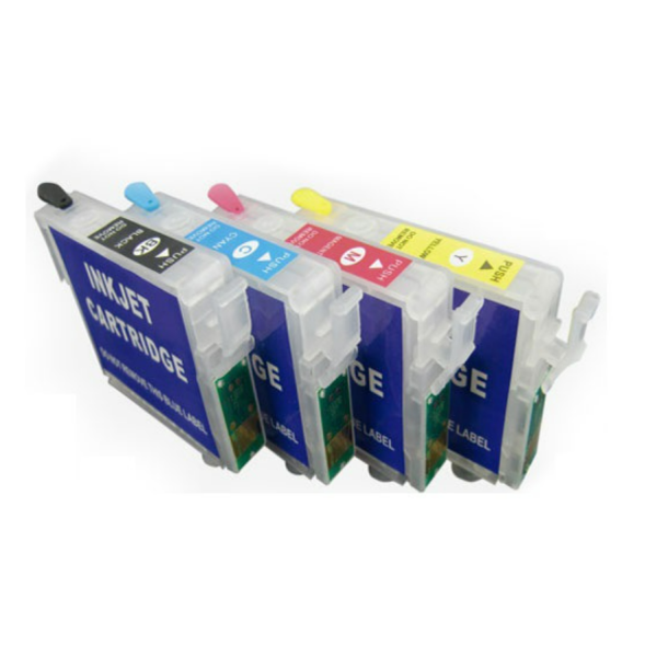Kompatibel refill patronset Epson T1281 - T1284, 4-f&auml;rgad
