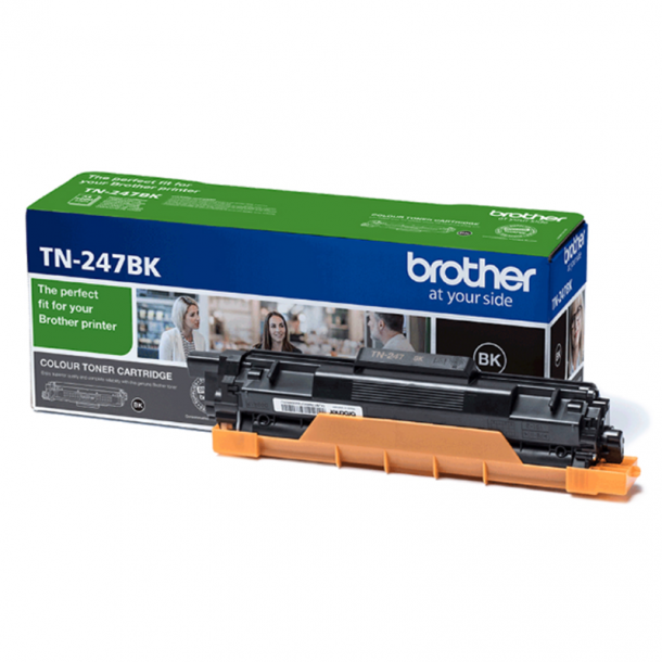 Brother TN 247 BK Lasertoner - Sort 3000 sider - Original TN247BK 