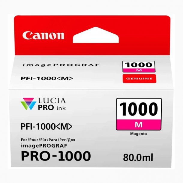 Canon PFI-1000 M blkpatron - 0548C001 Original - Magenta 80 ml