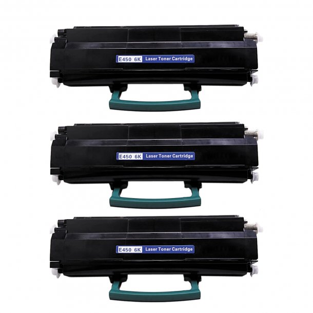 Lexmark E450 BK combo pack 3 stk Toner - E450A21A Kompatibel - Sort 18000 sider