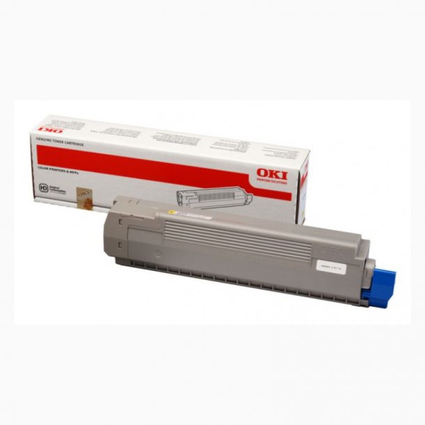 OKI C801/C821 Y Toner - 44643001 Original - Gul 7300 sider