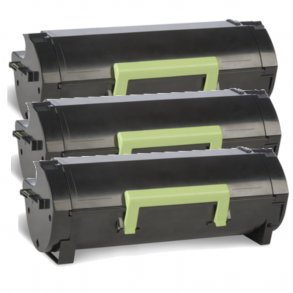 Pixojet toner Lexmark 502H / 502HE - 50F2H00 / 50F2H0E, 3 stk. rabattpakke 15000 sider