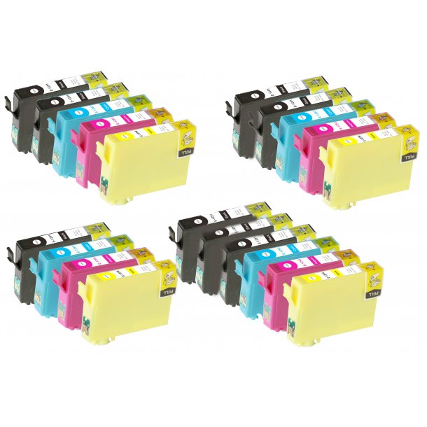 Epson T1291/T1292/T1293/T1294 Ink Cartridge Combo Pack 20 pcs - Compatible - BK/C/M/Y 324 ml
