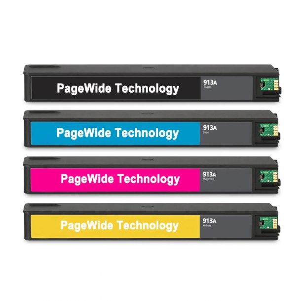 HP 913A combo pack 4 stk Ink Cartridge - Compatible - BK/C/M/Y 242 ml