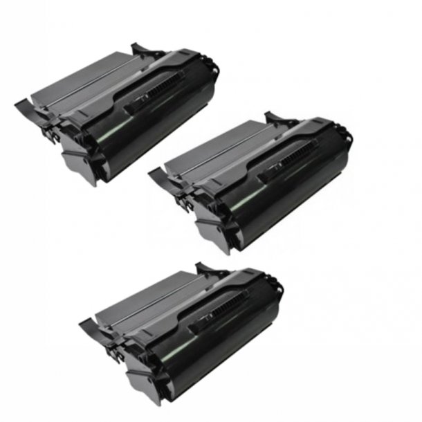 Lexmark T 650 BK combo pack 3 stk Toner - Kompatibel - Sort 75000 sider