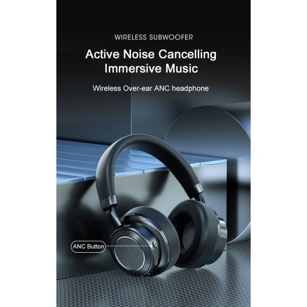 Bluetooth hretelefoner VJ 364 m. noise-cancelling, sort