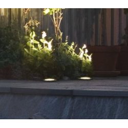 LED havespots - udendrs m. solcelle funktion, 2 pak