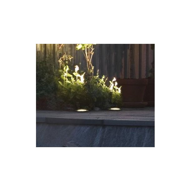 LED havespots - udendrs m. solcelle funktion, 2 pak